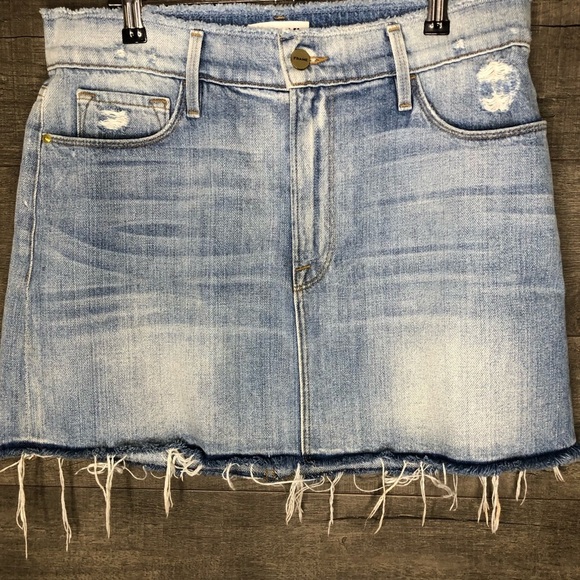 Frame Denim Raw Hem Skirt Size 29 - Picture 1 of 8